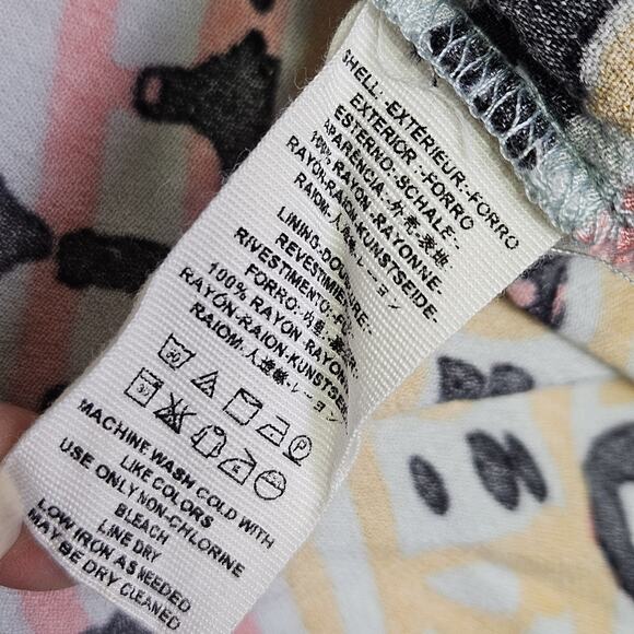 Free People Tegan Border Boho Mini Dress Floral Tunic Flowy Fairy Pockets Blue 4 - Picture 15 of 16